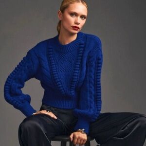 Anthropologie Blue Sweater